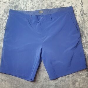 Polo by Ralph Lauren Men's Vibrant Blue Flat Front Shorts